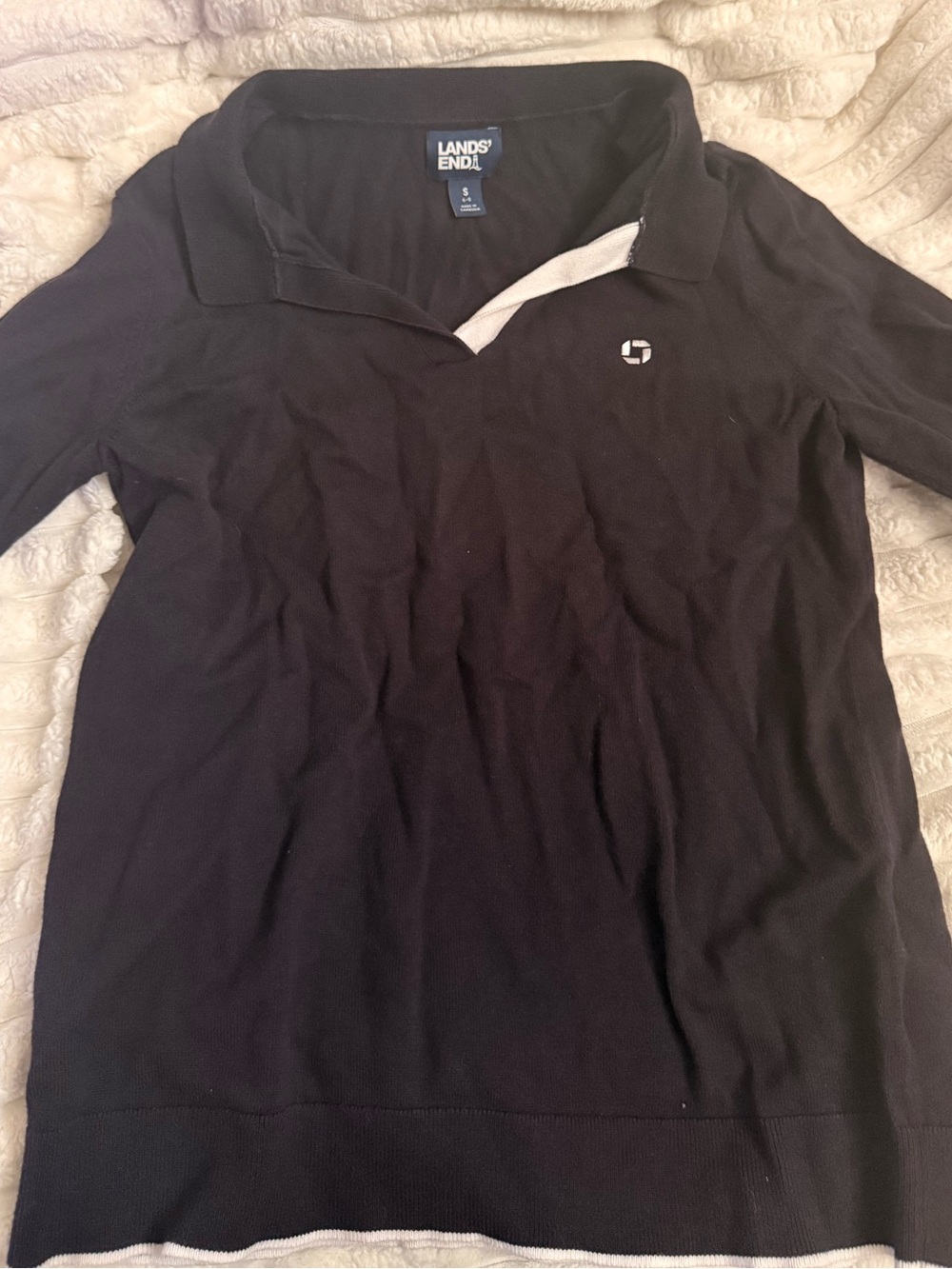 Chase Bank Long Sleeve Collared Sweater